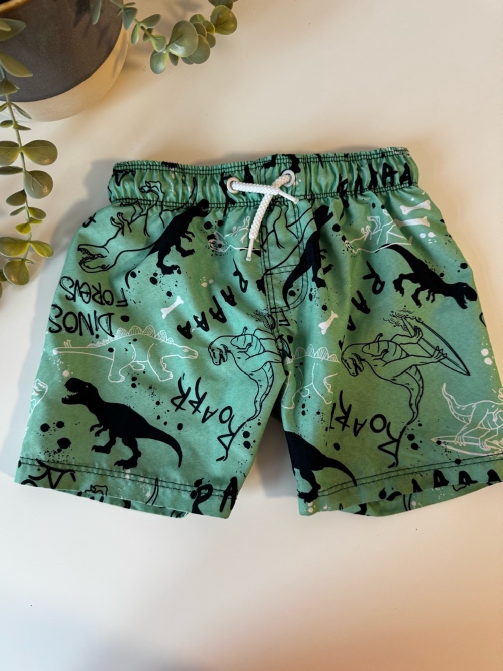 H&M Dino Swim Trunks 3-4T | Boys Dinosaur Swim Shorts | Summer Beach Pool